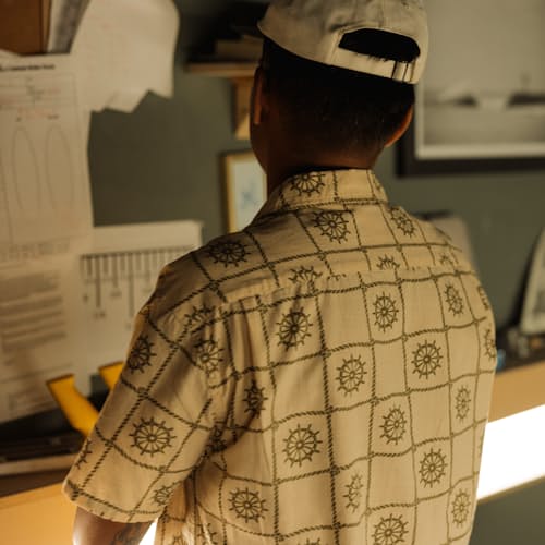lifestyle image of Camp Collar Short Sleeve Shirt
