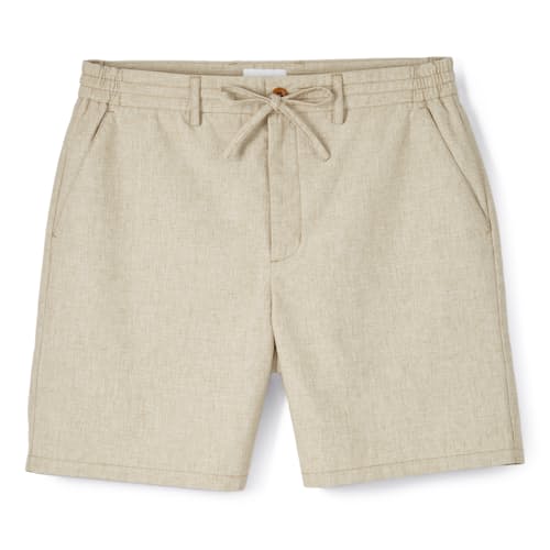 laydown image of Wrinkle-Free Linen Short - 7"