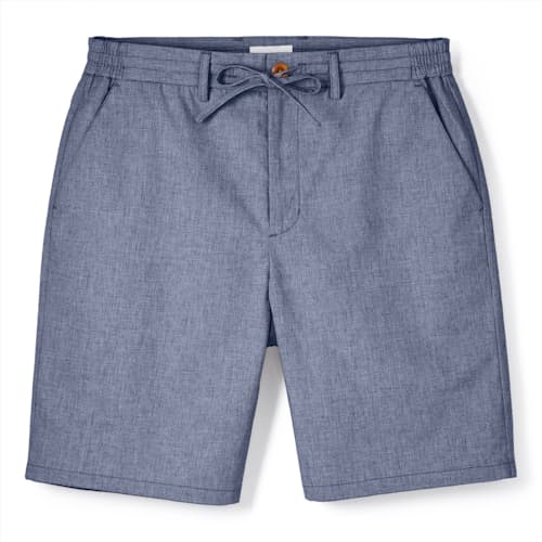laydown image of Wrinkle-Free Linen Short - 9"