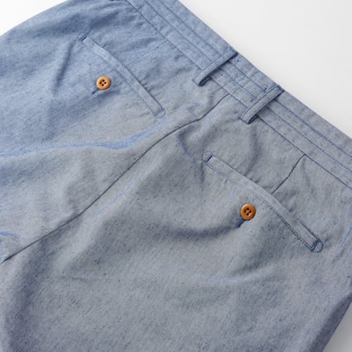 laydown image of Wrinkle-Free Linen Short - 9"