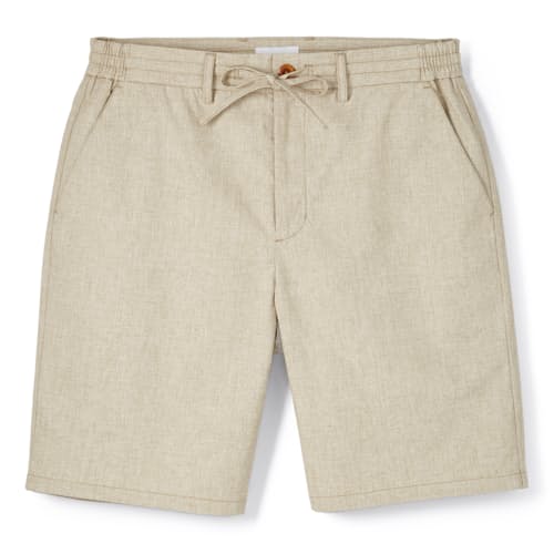 laydown image of Wrinkle-Free Linen Short - 9"