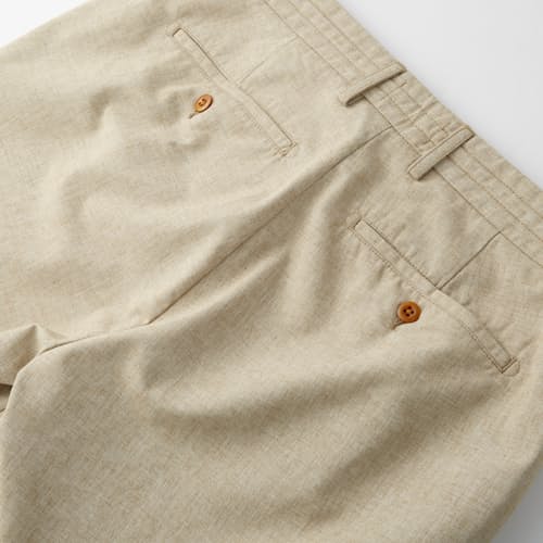 laydown image of Wrinkle-Free Linen Short - 9"