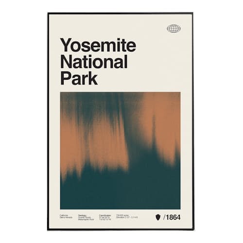 laydown image of Yosemite National Park