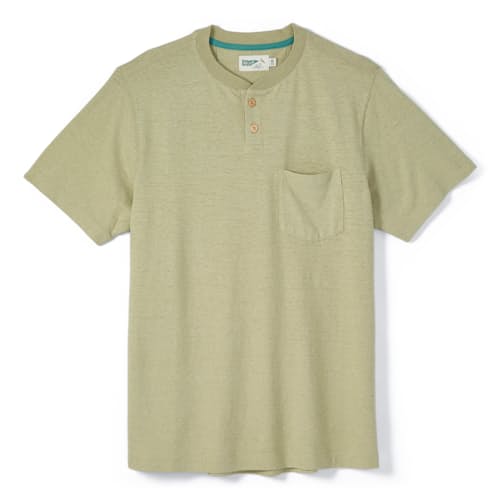 laydown image of Brosnan Hemp Short Sleeve Henley