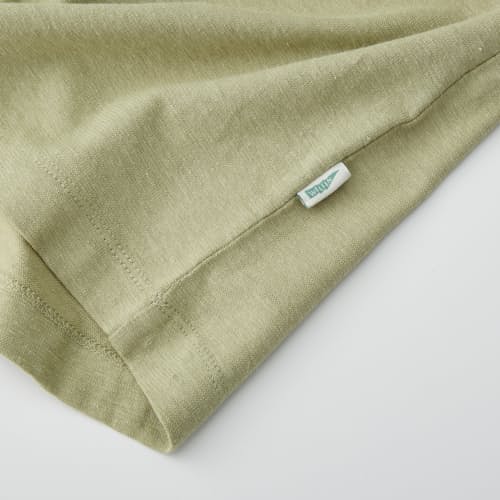 lifestyle image of Brosnan Hemp Short Sleeve Henley