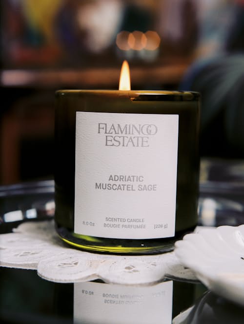 lifestyle image of Adriatic Muscatel Sage Candle