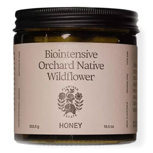 laydown image of Biointensive Native Wildflower Honey