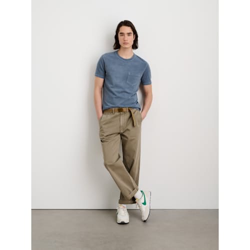 on model image of Vintage Washed Straight Leg Chino Pant
