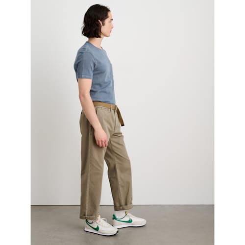 on model image of Vintage Washed Straight Leg Chino Pant