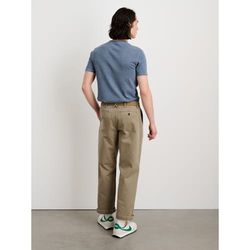 on model image of Vintage Washed Straight Leg Chino Pant