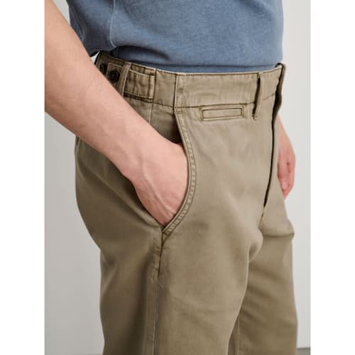 on model image of Vintage Washed Straight Leg Chino Pant