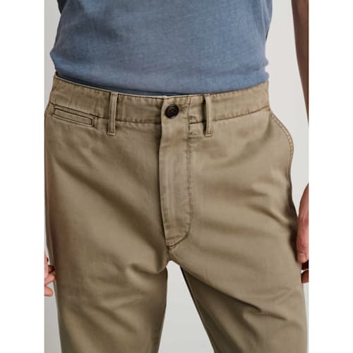 on model image of Vintage Washed Straight Leg Chino Pant
