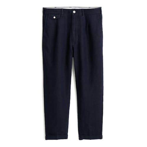 laydown image of Mercer Pleated Linen Pant