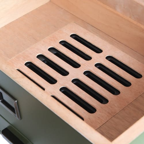 lifestyle image of Military Glass Top Cigar Humidor