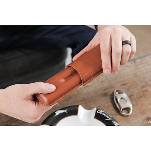laydown image of Two-Cigar Travel Case