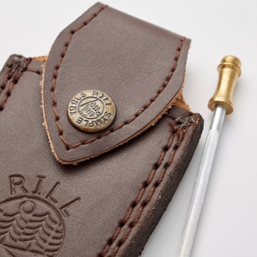 laydown image of Damascus Pocket Knife