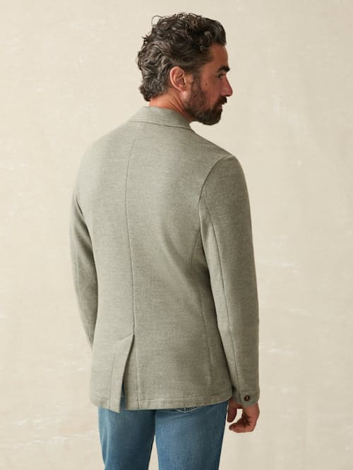 on model image of Inlet Knit Blazer