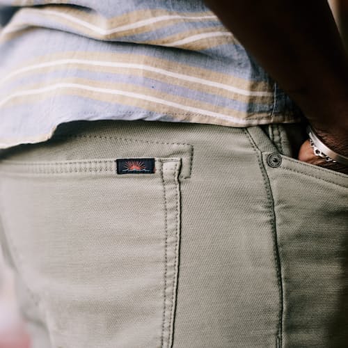 lifestyle image of Stretch Terry 5-Pocket Pant