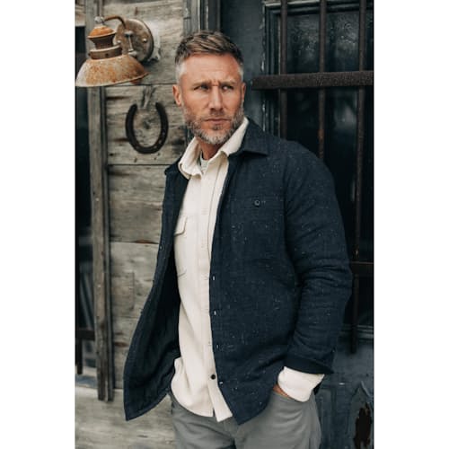 lifestyle image of The Lined Utility Shirt