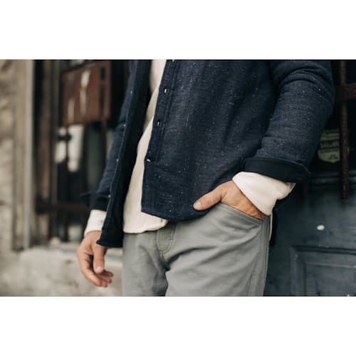 lifestyle image of The Lined Utility Shirt