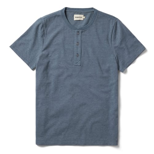 laydown image of The Short Sleeve Heavy Bag Henley