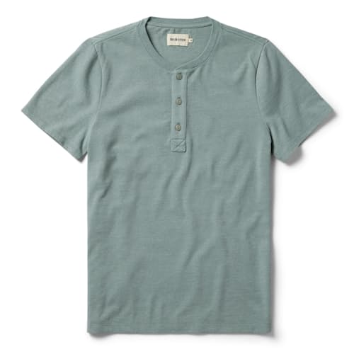 laydown image of The Short Sleeve Heavy Bag Henley