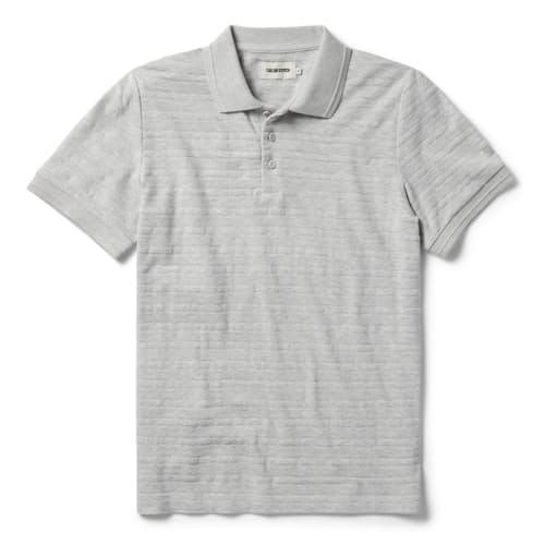 laydown image of The Vintage Jacquard Polo Shirt