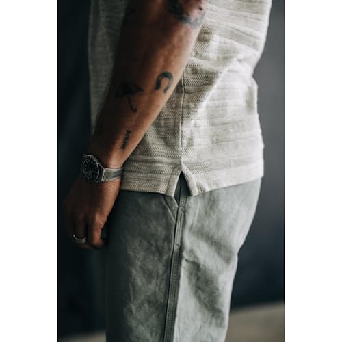 lifestyle image of The Vintage Jacquard Polo Shirt