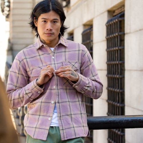 laydown image of Crosscut Flannel
