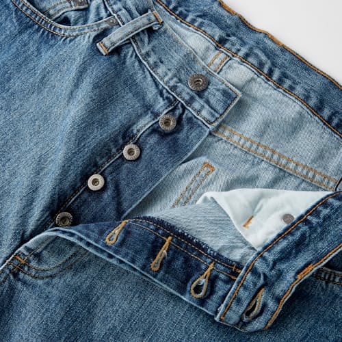 laydown detail image of Classic Tapered Selvedge Denim Jeans