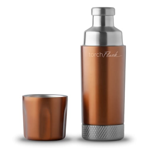 laydown image of Torch Pocket Flask