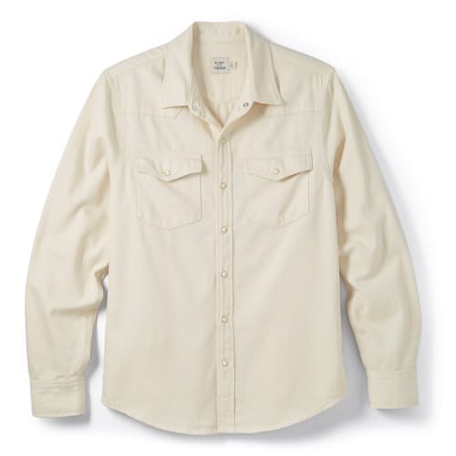 laydown image of Bone Button Western Shirt