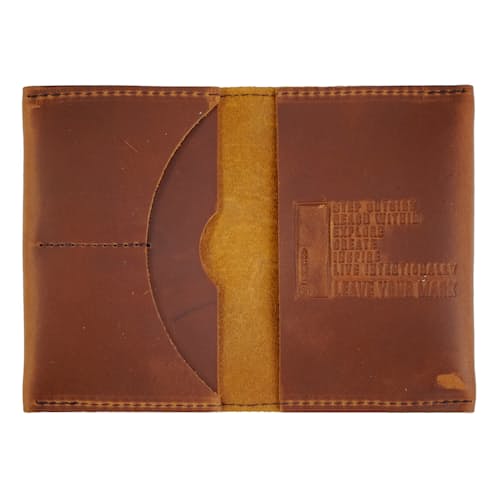 laydown image of Leather Travel Wallet