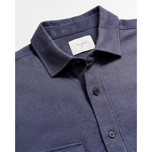 laydown image of Hemp Cotton Knit Short Sleeve Shirt