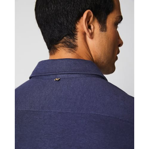 laydown image of Hemp Cotton Knit Short Sleeve Shirt