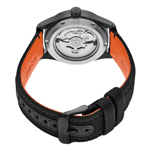 laydown image of Seiko 5 Sports Automatic Field Watch
