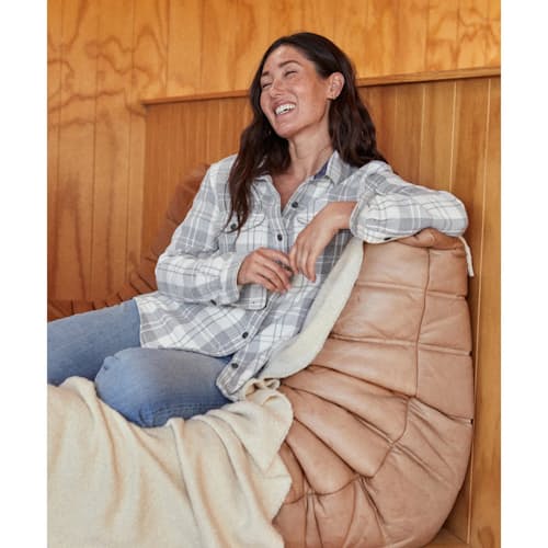 lifestyle image of Women's Flannel Blanket Shirt