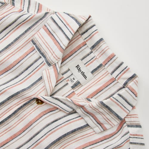 laydown detail image of Vacation Stripe Short Sleeve Shirt