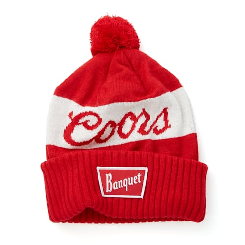 laydown image of Banquet Pom Beanie