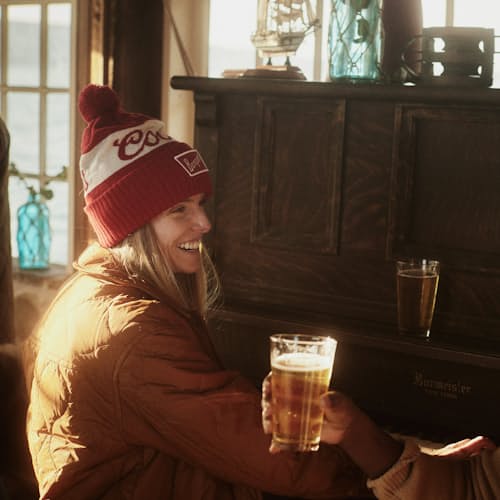 lifestyle image of Banquet Pom Beanie