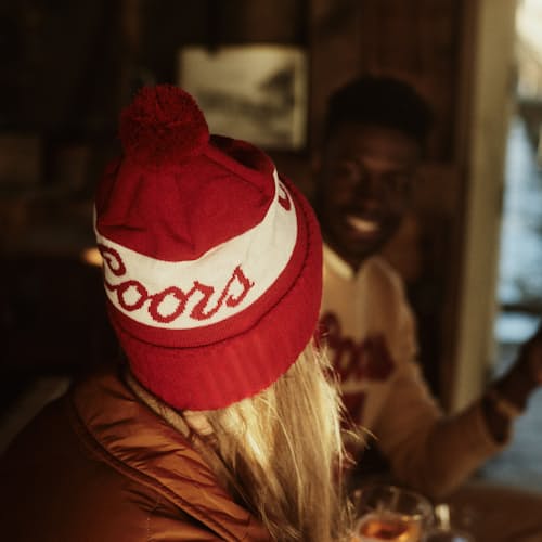 lifestyle image of Banquet Pom Beanie