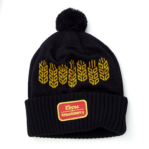 laydown image of Barley Pom Beanie