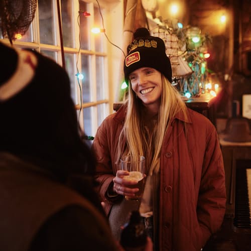 lifestyle image of Barley Pom Beanie
