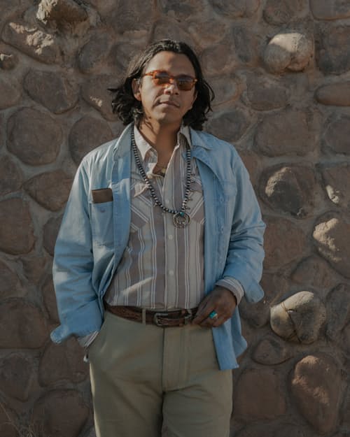 lifestyle image of Sunfaded Chambray Shirt