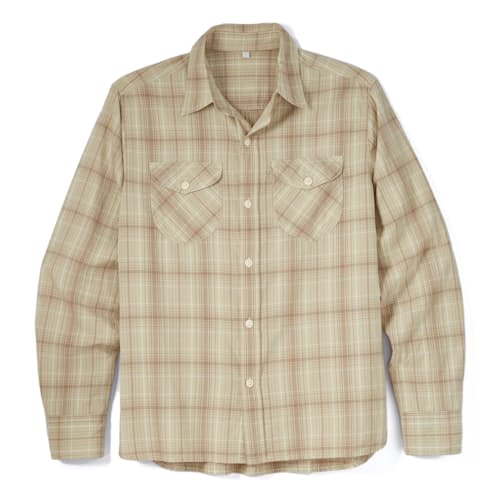 laydown image of Washed Madras Workshirt