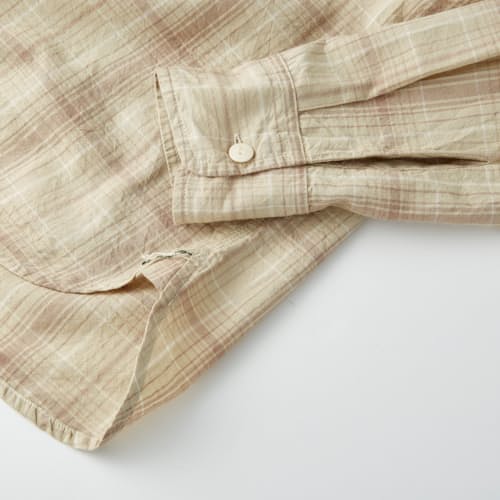 lifestyle image of Washed Madras Workshirt