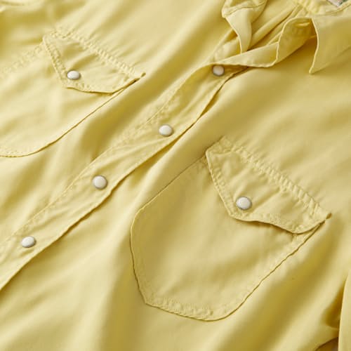 lifestyle image of Tencel Pearl Snapshirt