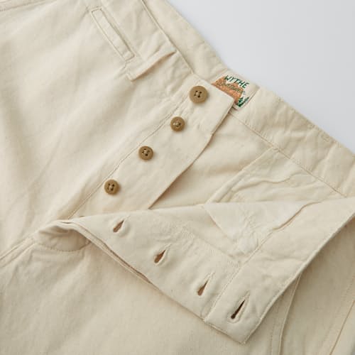 lifestyle image of Cotton Linen Twill Chino Pants