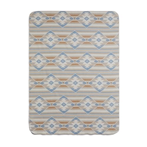 laydown image of Doug Good Feather Recycled High Pile Fleece Blanket