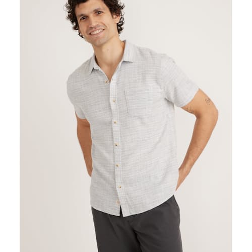 lifestyle image of Classic Stretch Selvage Short Sleeve Shirt